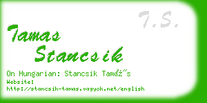 tamas stancsik business card